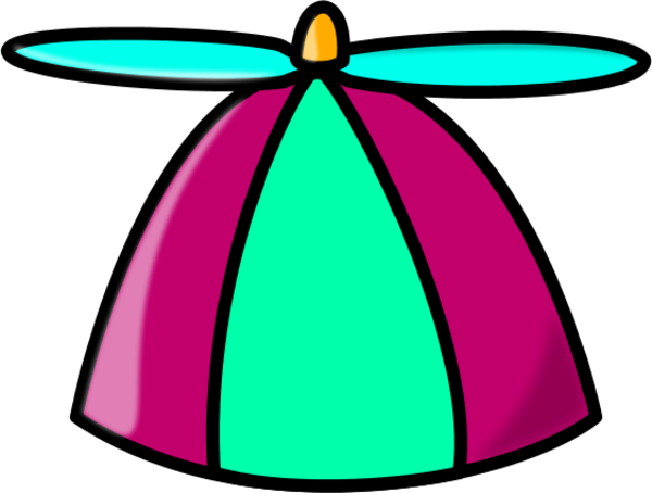 Propeller Hat Clip Art - Crazy Hat Clip Art (600x454)