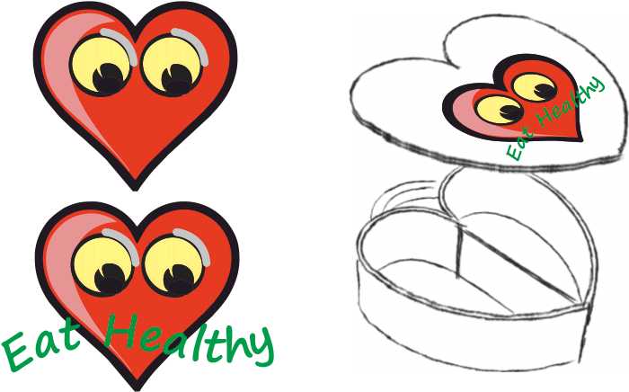 The Cartoon Character Has Been Placed On The Lid, Along - Heart (700x443)