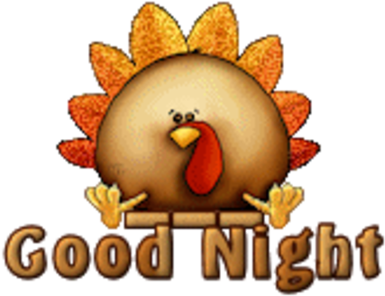 Good Night - Thanksgivingcuteturkey - Happy Birthday And Happy Thanksgiving (500x394)