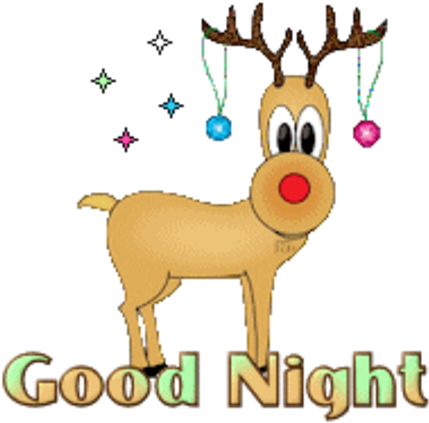 Good Night - Christmasreindeer - Rudolph The Red Nosed Reindeer (500x475)