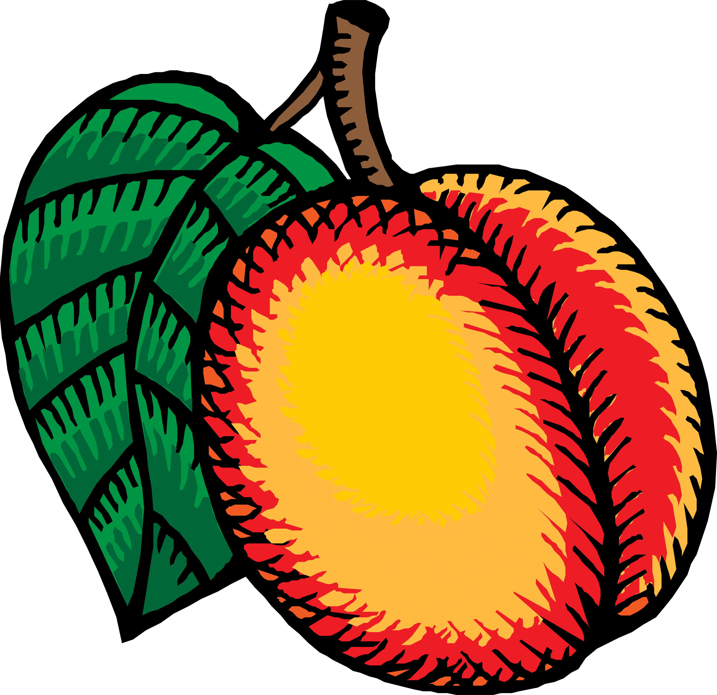 Border Clipart Peach Tree Clipart Avocado Clipart Apricot - Border Clipart Peach Tree Clipart Avocado Clipart Apricot (2400x2326)