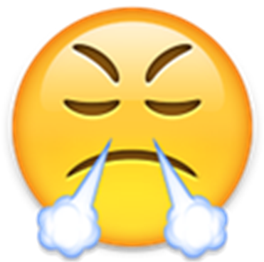 U 1f624 - Steam From Nose Emoji (380x380)
