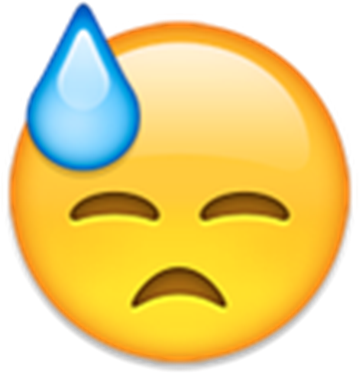 U 1f613 - Face With Cold Sweat Emoji (1280x1280)