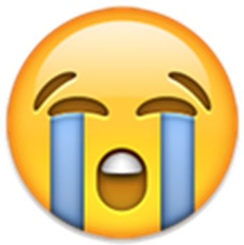 U 1f62d - Cushion Cover 40x40 Violently Weeping Face Pillowcase- (380x380)