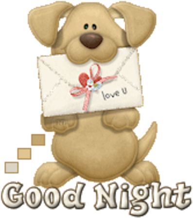 Good Night - Puppyloveuletter - Valentine-welpen-liebe U Postkarte (481x512)