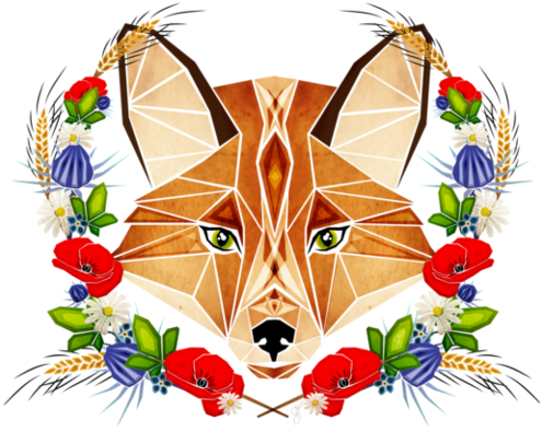Spring Fox Mural By Manoou - Society6 Spring Fox Rug - 2' X 3' (500x500)
