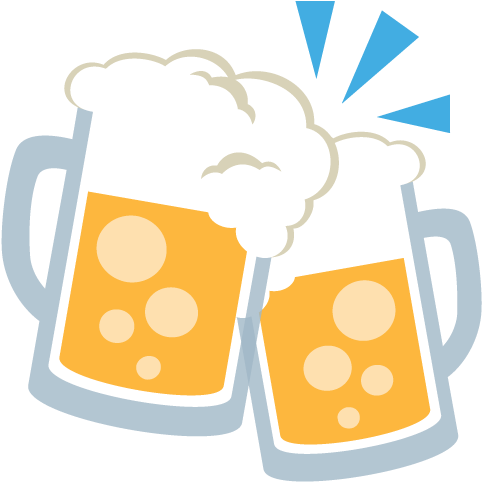 Clinking Beer Mugs Emoji Vector Icon - Beer Cheer Lets Day Drink Mode On T Shirt For Lover (512x512)