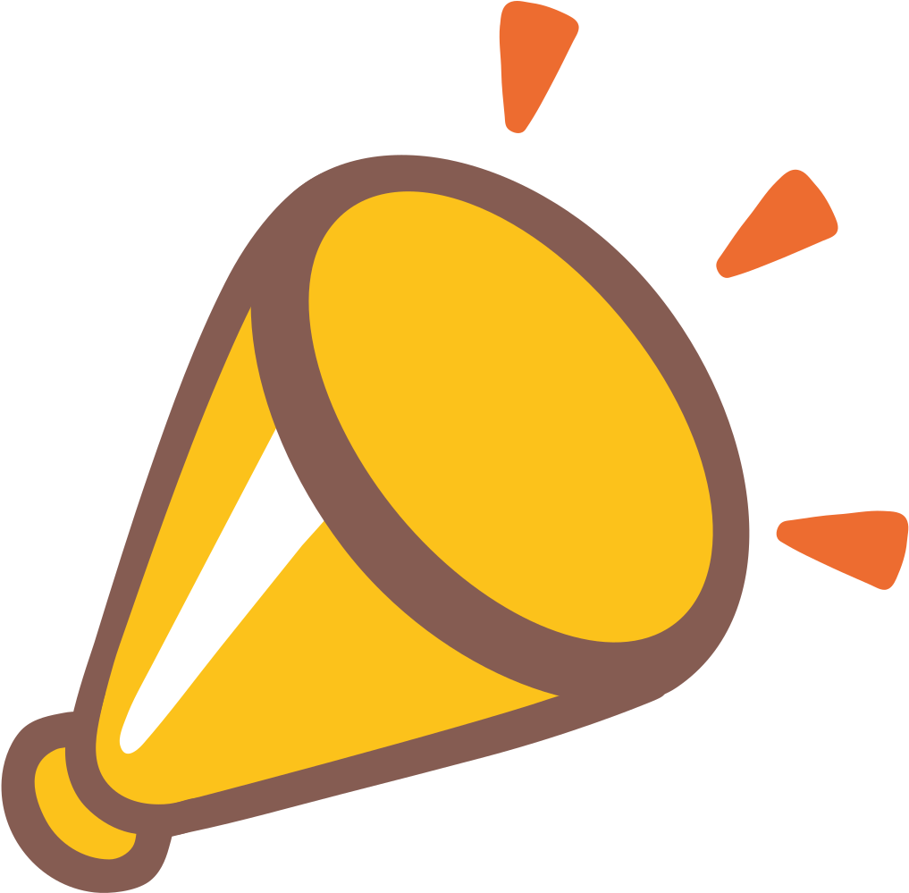 Cheer Megaphone Clipart Png Download - Megaphone Emoji (2000x2000)