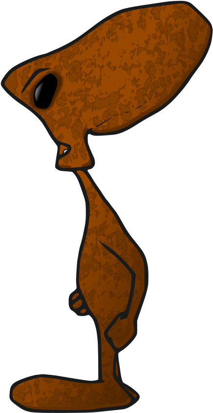 Brown Alien Alien Vector - Brown Alien Clip Art (805x1000)