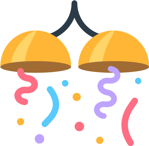 Confetti Ball Emoji - Confetti Emoji (512x512)