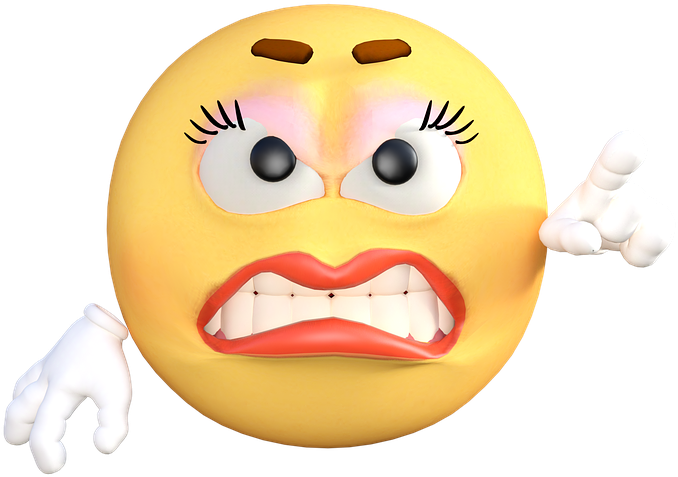 Emoticon Emoji Angry Cartoon Emotion Yello - Angry Status With Boyfriend (960x640)