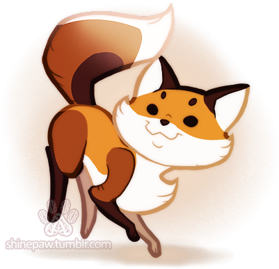 Random Chibi Fox By Shinepawart - Fox Chibi (550x413)