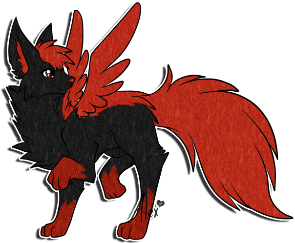 Micro Winged Fox - Cartoon (625x500)