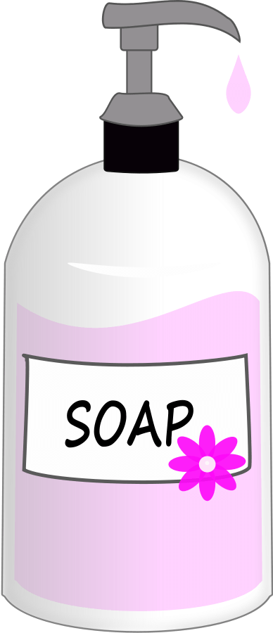 Pink Liquid Soap Medium 600pixel Clipart, Vector Clip - Liquid Soap Clip Art (388x900)