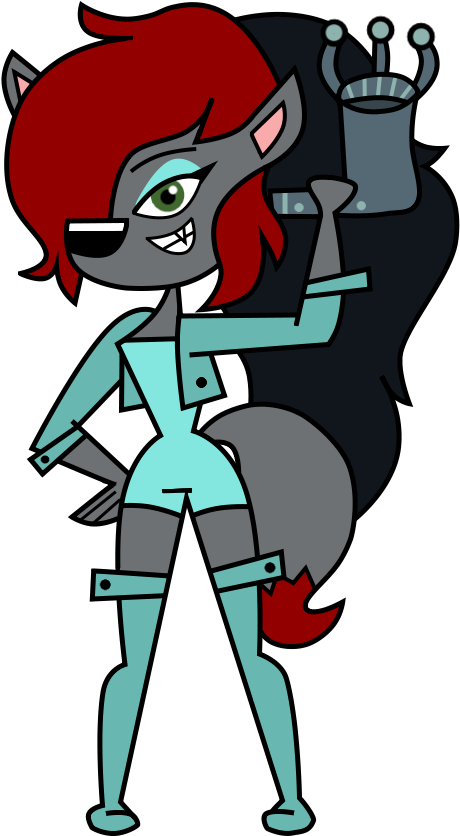 Red Gray-wolf By Icartoonfantic - Gray Wolf (605x967)