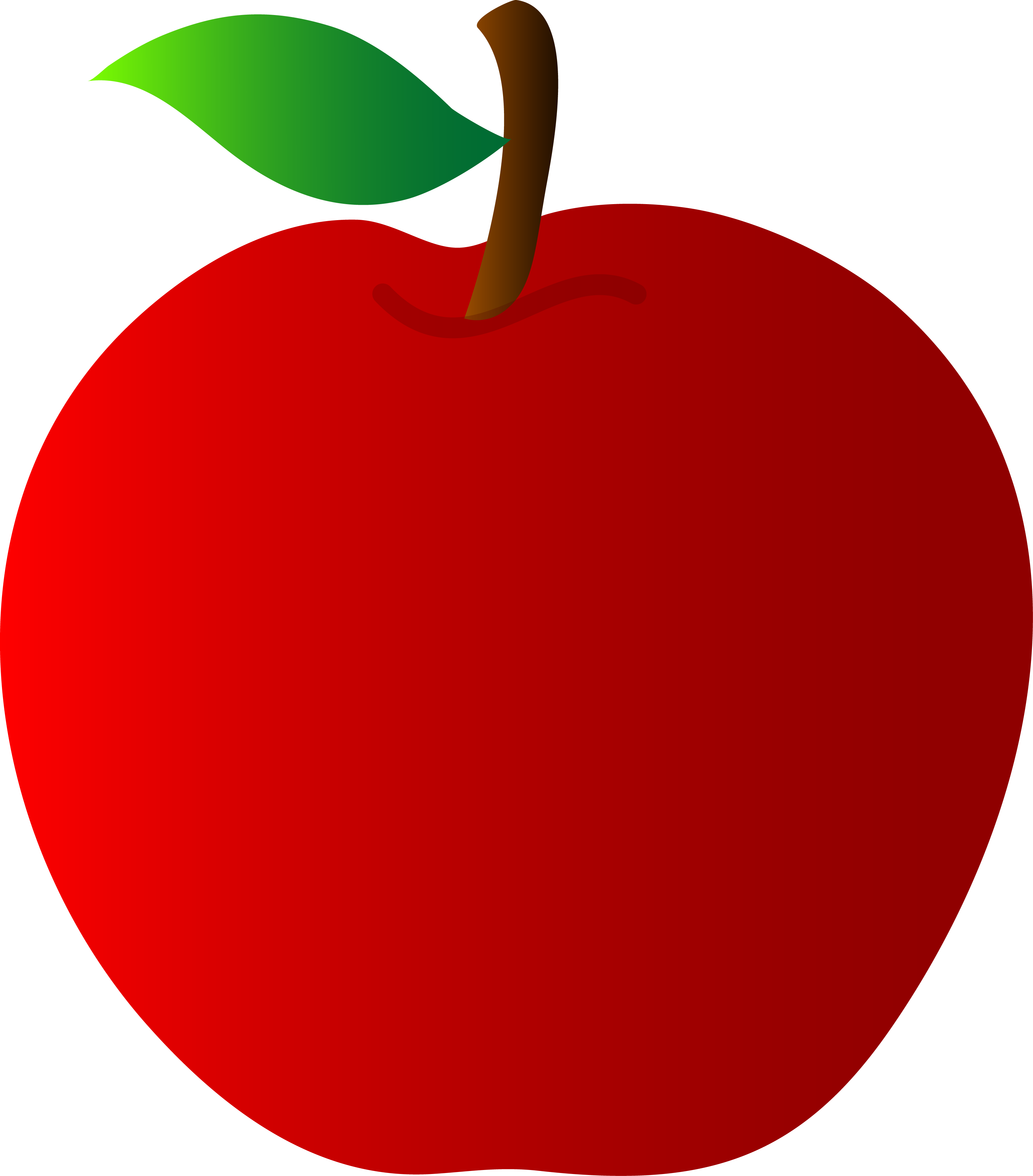 Apple Cartoon - Snow White Apple Clipart (3097x3526)