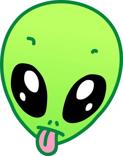 We Out Here Messages Sticker-2 - Alien Png (413x524)