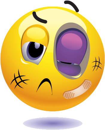 Emoji With Black Eye (400x450)