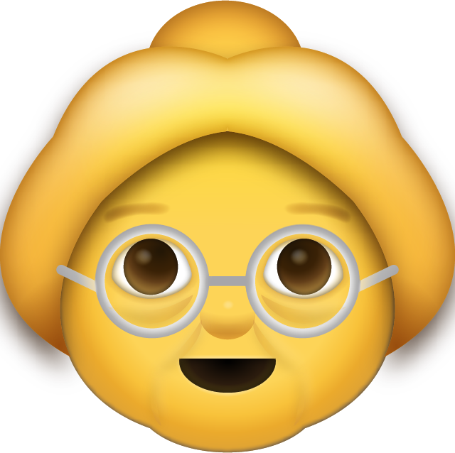 Download Ai File - Grandma Emoji (640x638)
