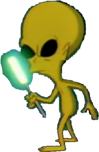 Probe Alien - Alien En Los Simpson (445x585)
