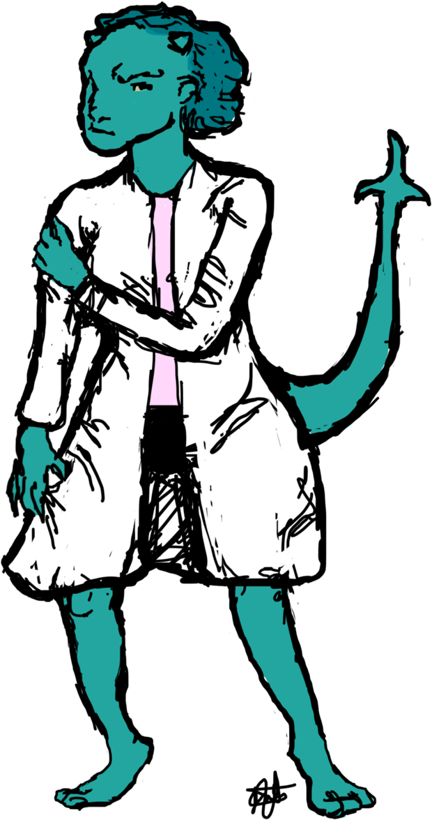 Alien Scientist Sketch By Chasing The Serenade - Alien Scientist Sketch By Chasing The Serenade (647x1235)
