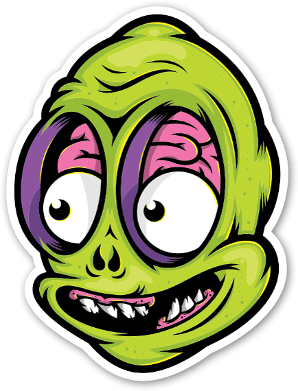 Alien Sticker - Sticker (469x600)