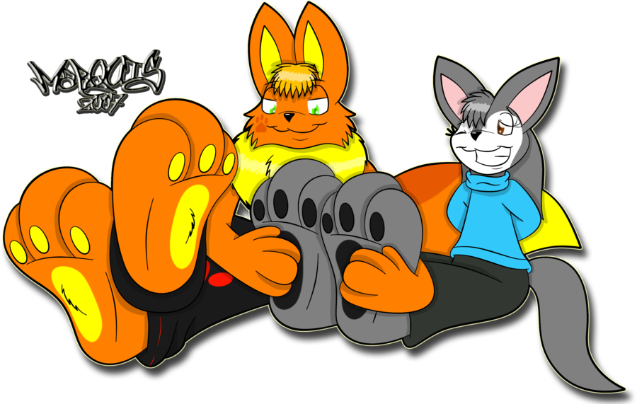Tickling Canidae Cat Paw Gray Wolf - Marquis2007 Deviantart (900x571)