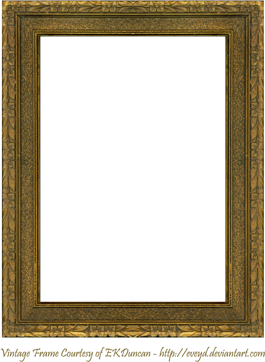 Floral Embossed Frame 5 By Ekduncan By Eveyd - Antique Square Picture Frames (900x1229)