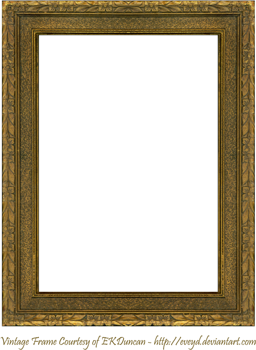Floral Embossed Frame 5 By Ekduncan By Eveyd Antique Square Picture Frames (900x1229) Png