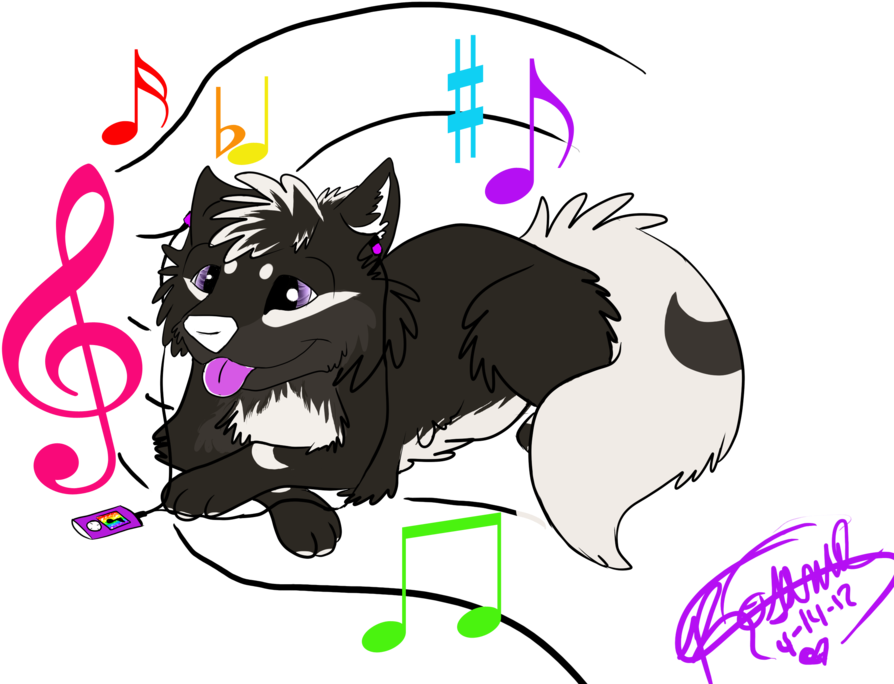 Cute Chibi Wolf - Escuela De Musica Victoriano Lopez (900x719)
