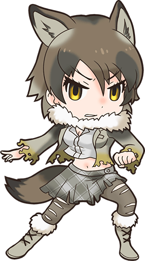 Hokkaido Wolf - Kemono Friends Mexican Wolf (289x518)