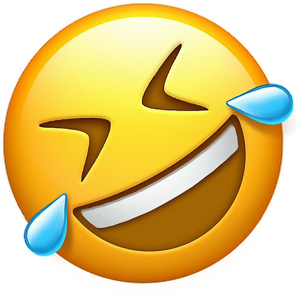 Emoji Lol Funny Iwannadie Follow Me I Need Sum Relevanc - Laughing Emoji (1024x1024)