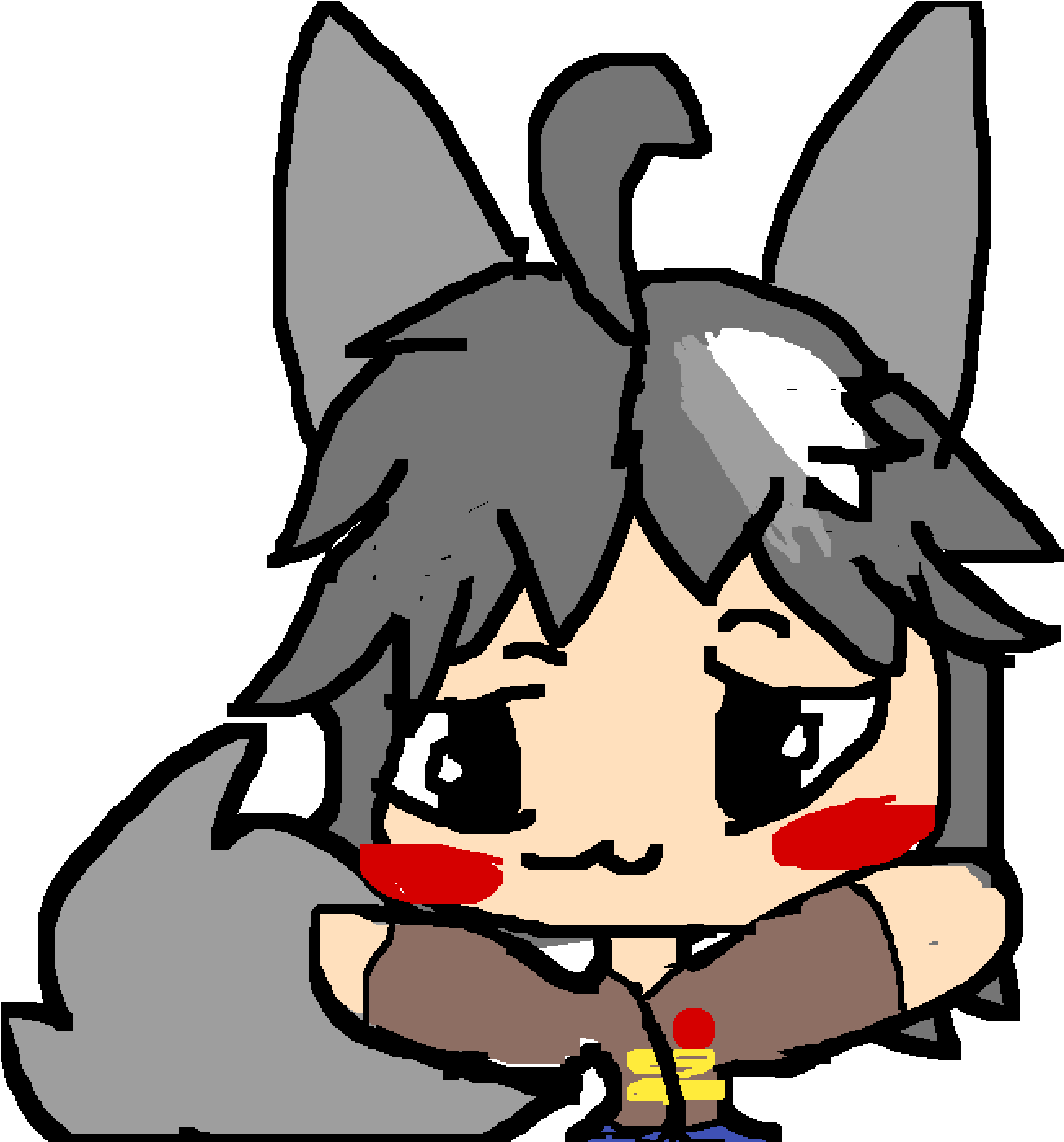 Wolf Girl Oc - Gray Wolf (1400x1400)