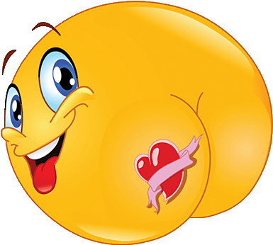 Emoji Emoticons, Smileys, Emojis, Funny Emoji, Emoji - Kiss My Ass Emoji (400x400)