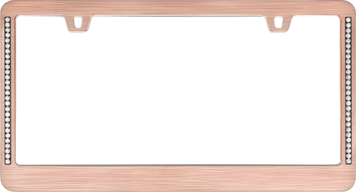 Neo Diamondesque Rose Gold License Plate Frame - Neo Diamondesque Rose Gold License Plate Frame (500x270)