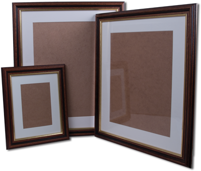 Traditional Mahogany Gold Edge Frame - Plywood (480x420)