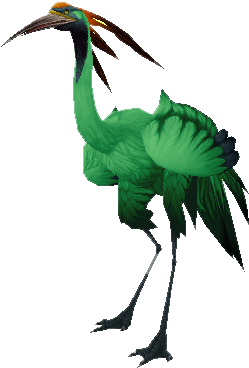 Green Crane Bird (384x406)