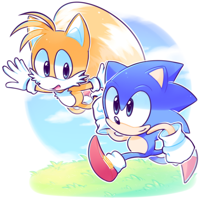 Sonic And Tails By Azulila - Sonic And Tails Fan Art (900x801)