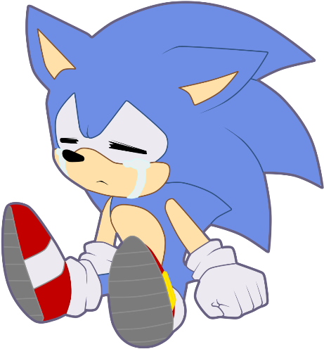 T-t By Myly14 - Crying Sonic The Hedgehog (471x503)