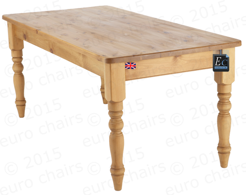 Attractive Pine Farmhouse Table Regarding Thick Top - Farmhouse Table (498x394)