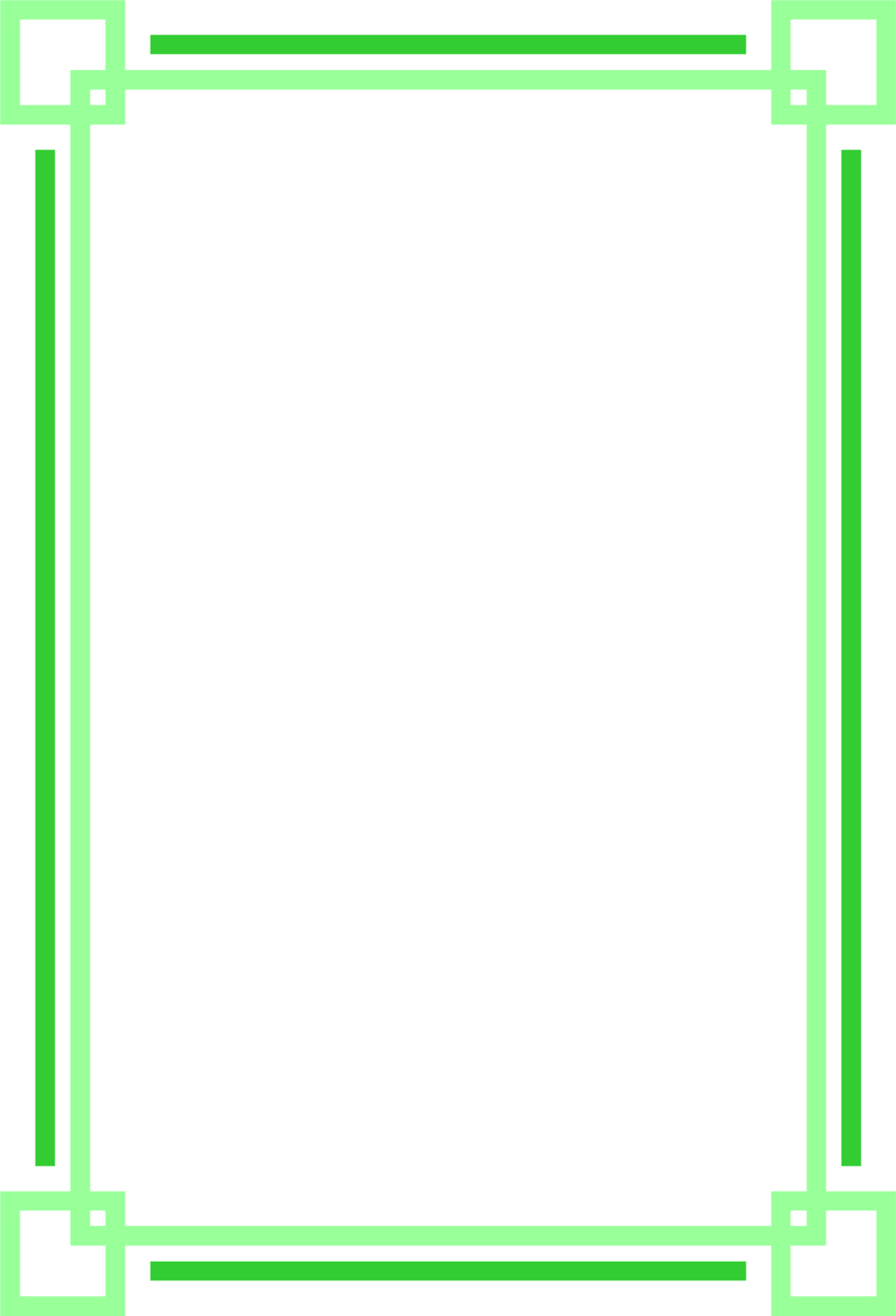Green Frame Png Photo - Frame Line Green (958x1407)