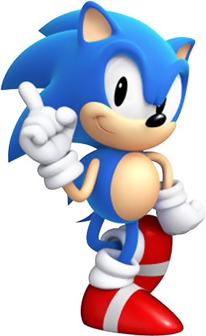 Classic Sonic - Classic Vs Modern Sonic (364x517)