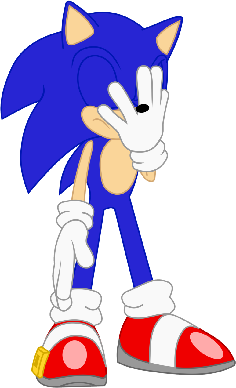 Sonic Equestria Vector - Sonic The Hedgehog Facepalm (1024x1314)