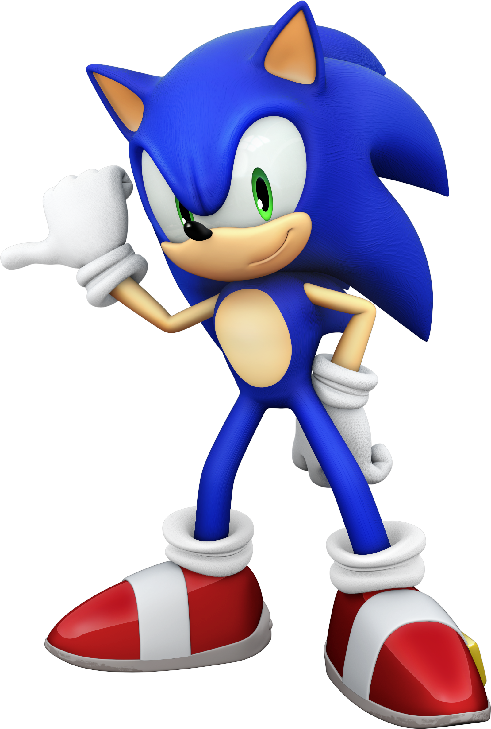 Sonic Pointing To His Right While - Sonic The Hedgehog Pointing (1601x2375)