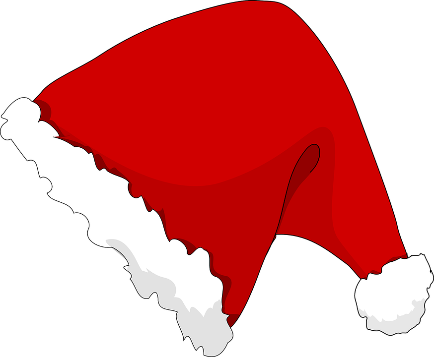 Santa Hat Clipart Hut - Christmas Hat Clipart Png (874x720)