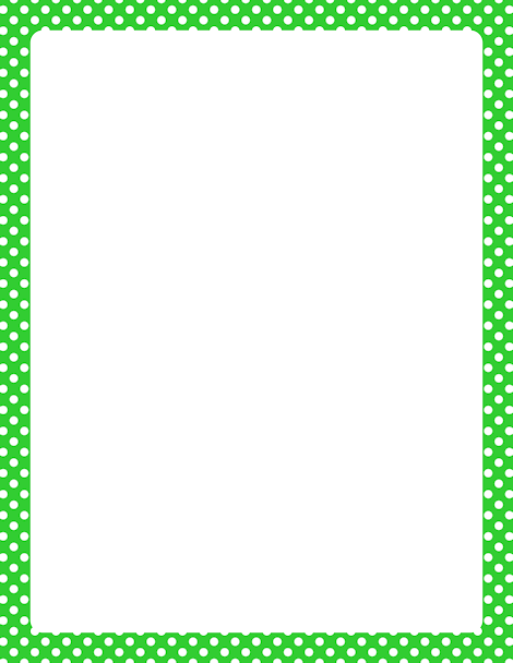 Lime Border Frame Png Hd - Green Polka Dot Border (470x608)