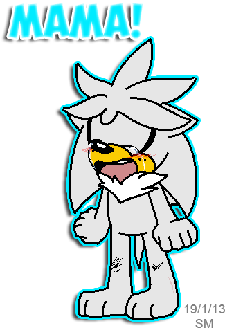 Baby Silver Wants His Mother Sonic By Pikaplatinum - Mother Sonic (393x496)