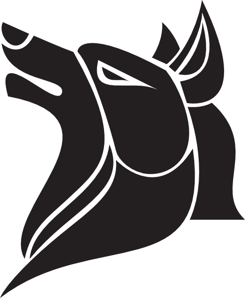 Howling Wolf Head Clipart - Wolf Head Howling Png (492x598)