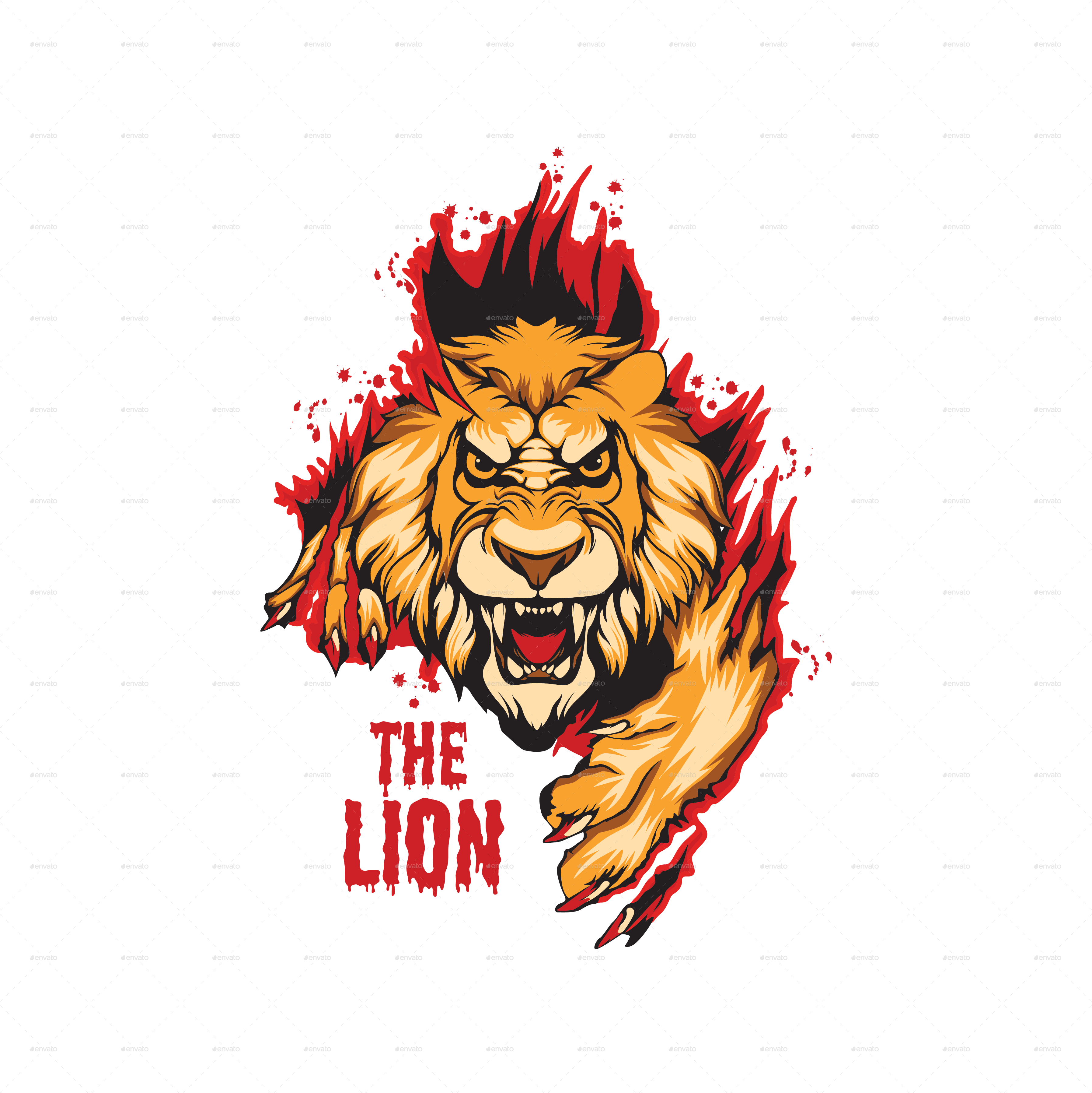 The Lion-01 - Lion Design Png (3600x3600)