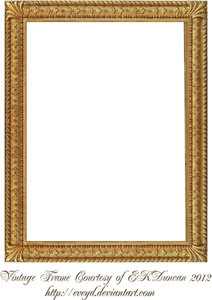 Fleur De Lis Frame By Ekduncan By Eveyd - Gold Ornate Picture Frames (765x1045)